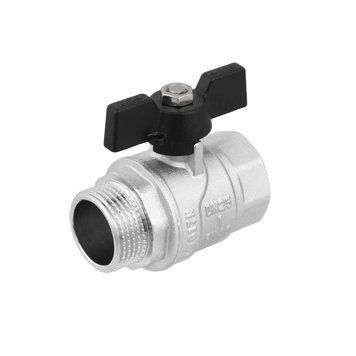 Кран кульовий Raftec BLACK PN40 ЗВ 1" метелик DRB31 51260 фото