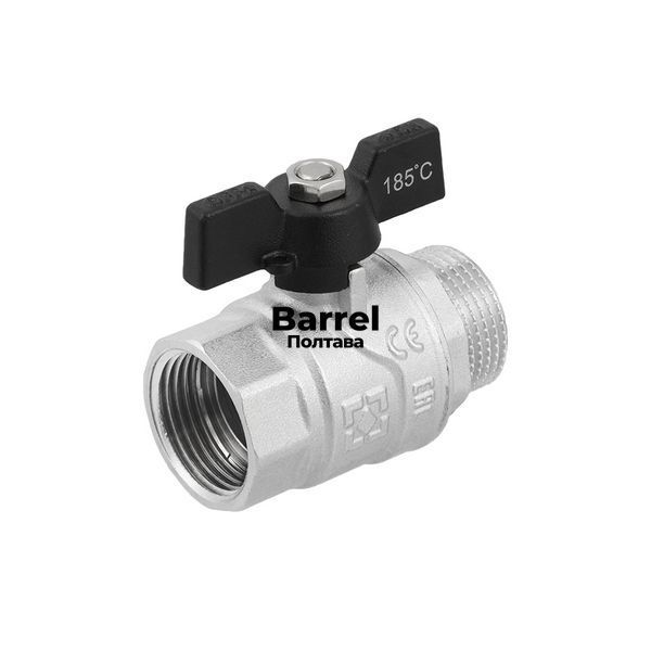Кран кульовий Raftec BLACK PN40 ЗВ 1" метелик DRB31 51260 фото
