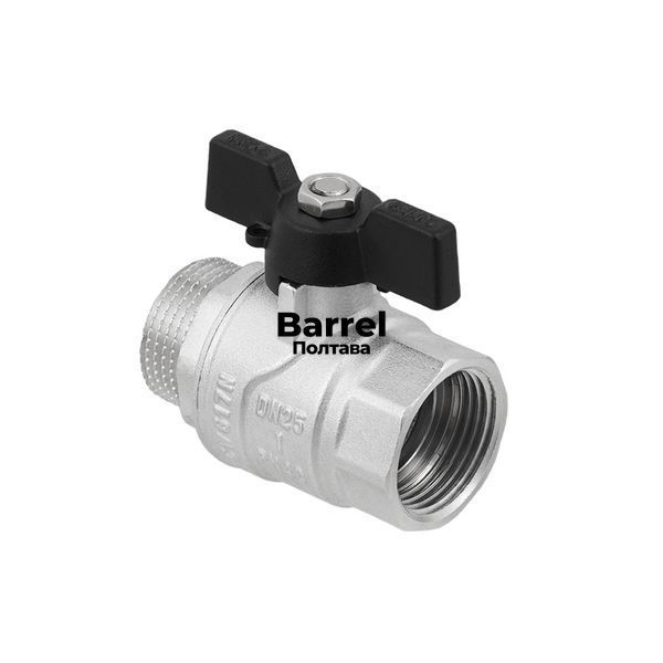 Кран кульовий Raftec BLACK PN40 ЗВ 1" метелик DRB31 51260 фото