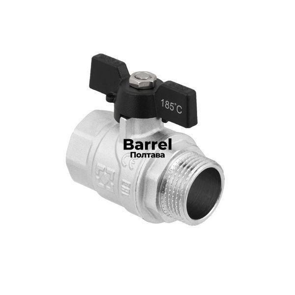 Кран кульовий Raftec BLACK PN40 ЗВ 1" метелик DRB31 51260 фото