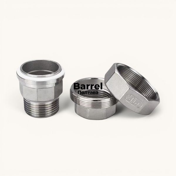 Американка DN32 1 1/4" из нержавеющей стали AISI 304 ВН разборное резьбовое соединение 843 фото
