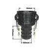 Муфта-розетка Camlock C-200 2" (под рукав 50 мм, полипропилен)