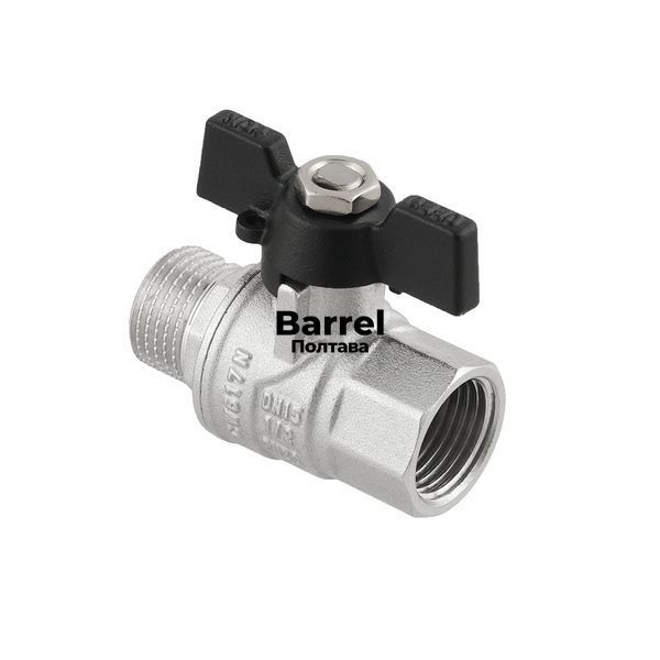 Кран кульовий Raftec BLACK PN40 ЗВ 1/2" метелик DRB11 39499 фото