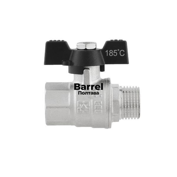 Кран кульовий Raftec BLACK PN40 ЗВ 1/2" метелик DRB11 39499 фото