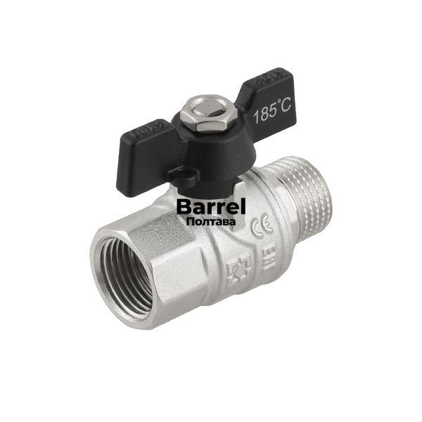 Кран кульовий Raftec BLACK PN40 ЗВ 1/2" метелик DRB11 39499 фото