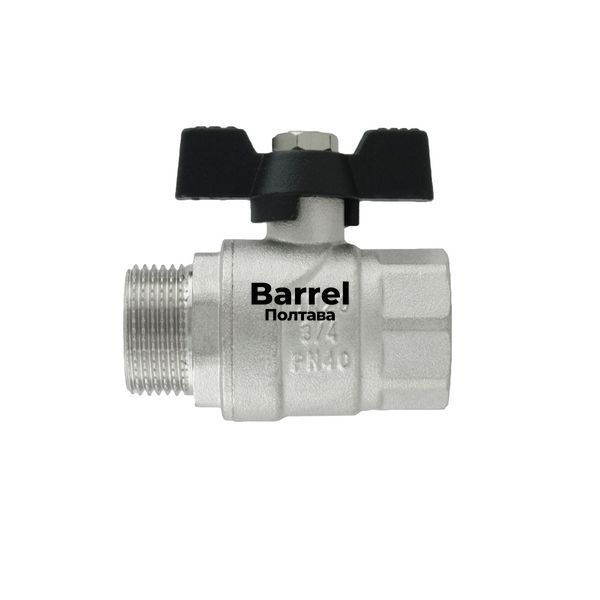 Кран кульовий Raftec BLACK PN40 ЗВ 3/4" метелик DRB21 50230 фото