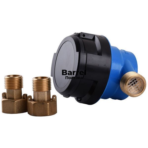 Лічильник холодної води ECOSTAR DN15 1/2&Prime; R160 крильчатий одноструменевий зі штуцерами (110 мм) 86575 фото