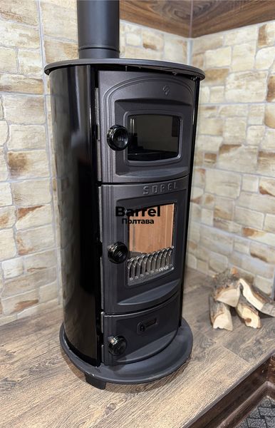Duval EМ-5109BL (Бесплатная доставка) (BLACK EDITION) Дровяная печь-камин «евро буржуйка» с духовкой+Подарок EK-5109BL+ фото