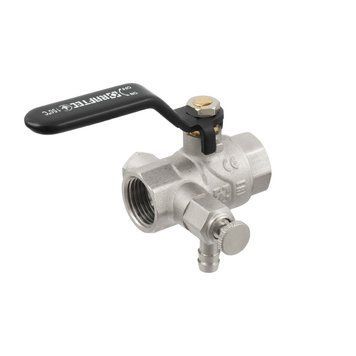 Кран кульовий з дренажем Raftec BLACK DN15 1/2" ВВ WDRH01 90005 фото