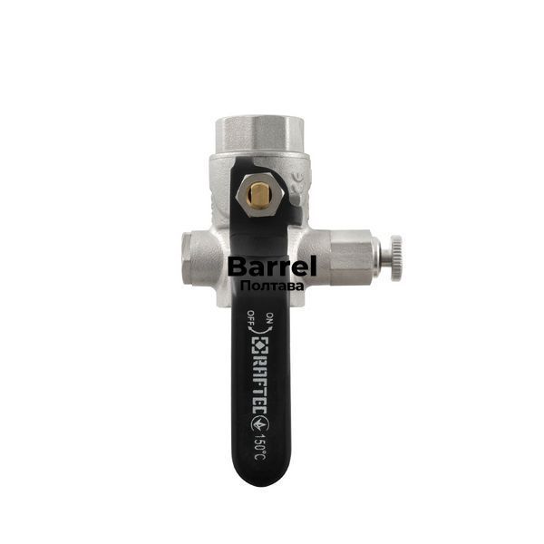 Кран кульовий з дренажем Raftec BLACK DN15 1/2" ВВ WDRH01 90005 фото