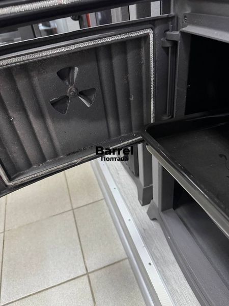 Печь-камин дровяная Duval REM-5530 Oreo Rekor 10 кВт с дровницей и варочной поверхностью, антрацит REM-5530 фото