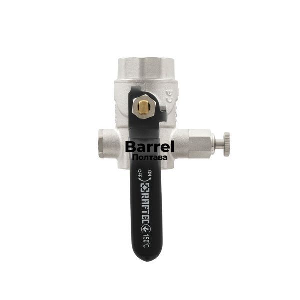 Кран кульовий з дренажем Raftec BLACK DN20 3/4" ВВ WDRH02 90006 фото