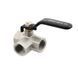 Кран кульовий триходовий Raftec BLACK DN15 1/2" ВВ TDRH01 90003 фото 1