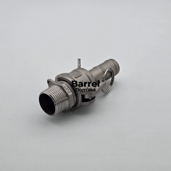 Комплект Camlock F+C 1&Prime; AISI 316 &ndash; штуцер із зовн. різьбою + муфта з ялинкою &Oslash;25 мм 60252016 фото