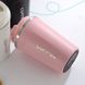 Термокухоль Coffee 380 мл з градусником рожева з нержавіючої сталі 5032 фото 3