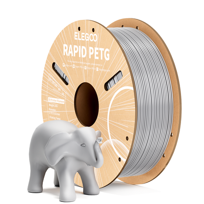 Пластик-нитка RAPID PETG 1.75 мм 1 кг для 3D друку ELEGOO Filament сірий D00004 фото