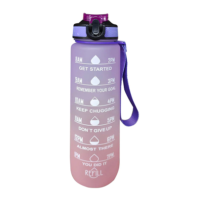 Спортивная бутылка для воды с таймером C-Purple 5004 фото