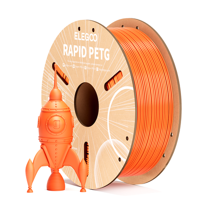 Пластик-нить RAPID PETG 1.75 мм 1 кг для 3D печати ELEGOO Filament оранжевый D00005 фото