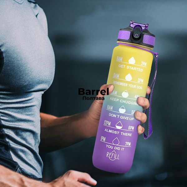 Спортивна пляшка для води з таймером C-Purple 5004 фото
