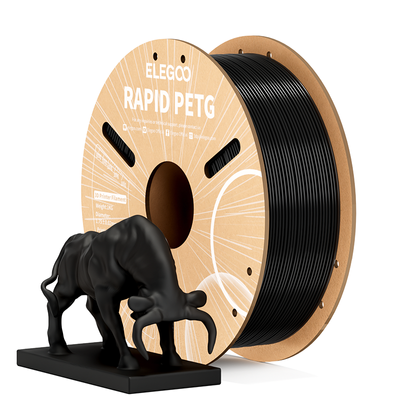 Пластик-нитка RAPID PETG 1.75 мм 1 кг для 3D друку ELEGOO Filament чорний D00006 фото