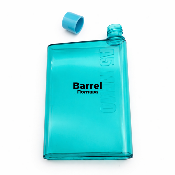 Плоска пляшка 420 мл для води Memobottle A5 Зелена 5065 фото