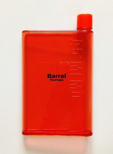 Плоская бутылка 420 мл для воды Memobottle A5 красная 5066 фото