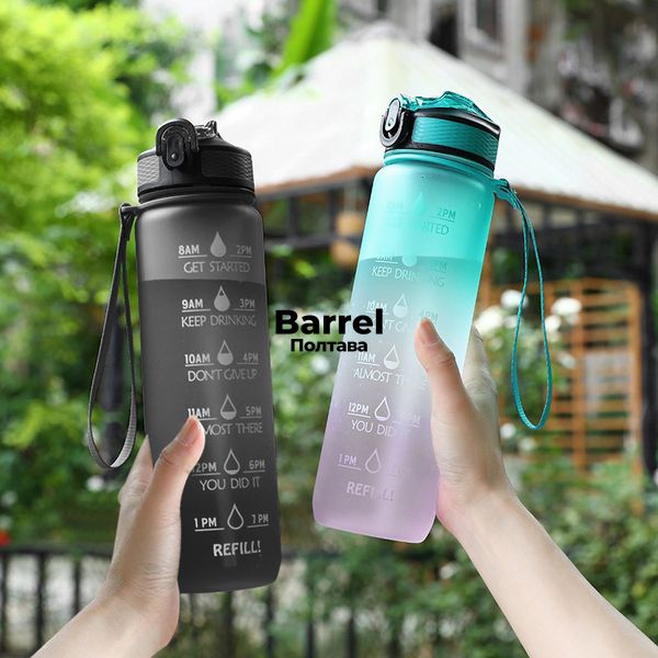 Спортивна пляшка для води з таймером D-Green 5007 фото
