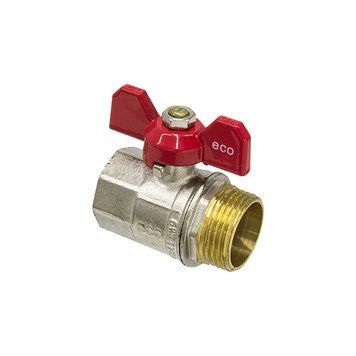 Кран кульовий ЭКО PN20 ЗВ 1" EKB-31 метелик 47652 фото