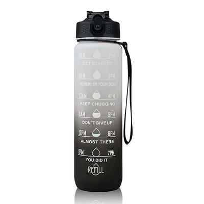 Спортивна пляшка для води з таймером C-White 5011 фото