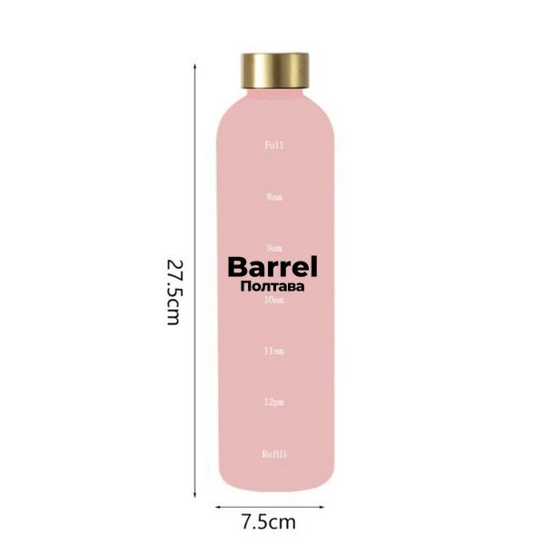 Бутылочка для воды Refill из тритана розовая на 1000 мл 5049 фото