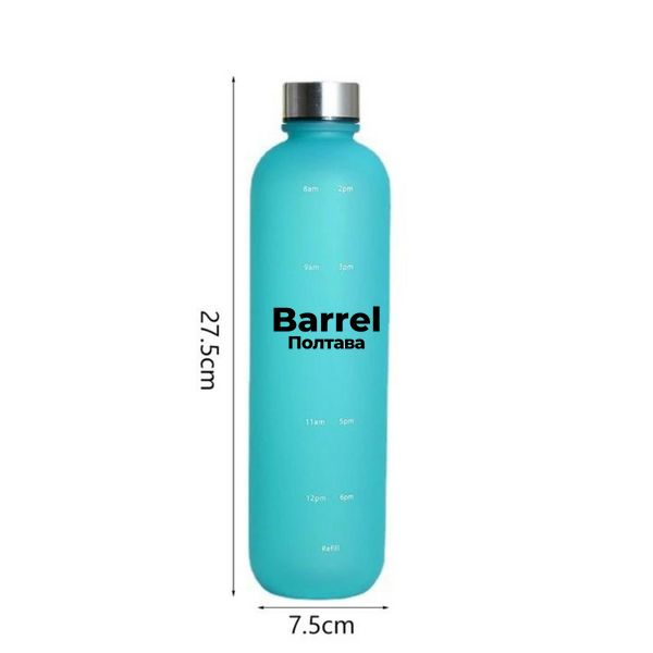 Бутылка для воды Refill 1000 мл из бирюзового тритана 5050 фото