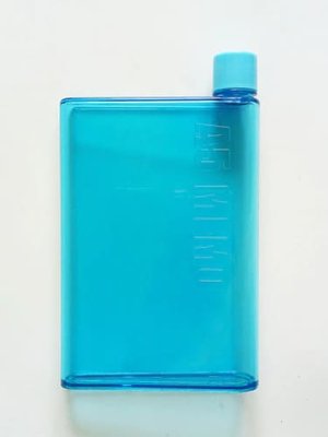 Плоска пляшка 420 мл для води Memobottle A5 Блакитна 5052 фото