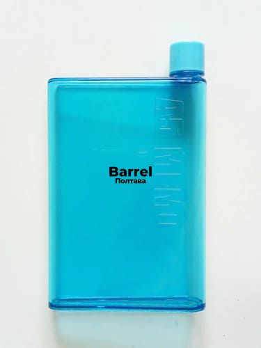 Плоска пляшка 420 мл для води Memobottle A5 Блакитна 5052 фото