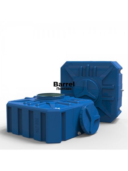 Бочка пластиковая для воды кубической формы на 300 литров, 14188 фото