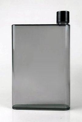 Плоска пляшка A5 420 мл для води Memobottle Чорна 5053 фото