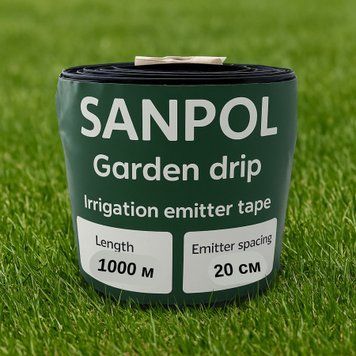 Стрічка емітерна для крапельного поливу SANPOL 7 mil 20 см, бухта 1000 м 2047729 фото